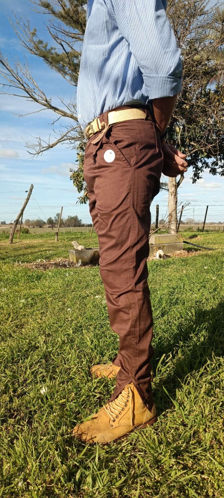 Bombacha de Campo PEHUAL - color CHOCOLATE - Tiro Alto - Imagen 3